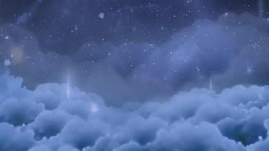 大气中国风真实模拟星空云层穿越夜晚星空视频的预览图